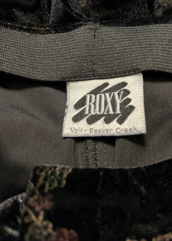 Other VTG Roxy Floral Crushed Velour Straight Leg Pants – Size S Size 26" / US 2 / IT 38 - 5 Thumbnail