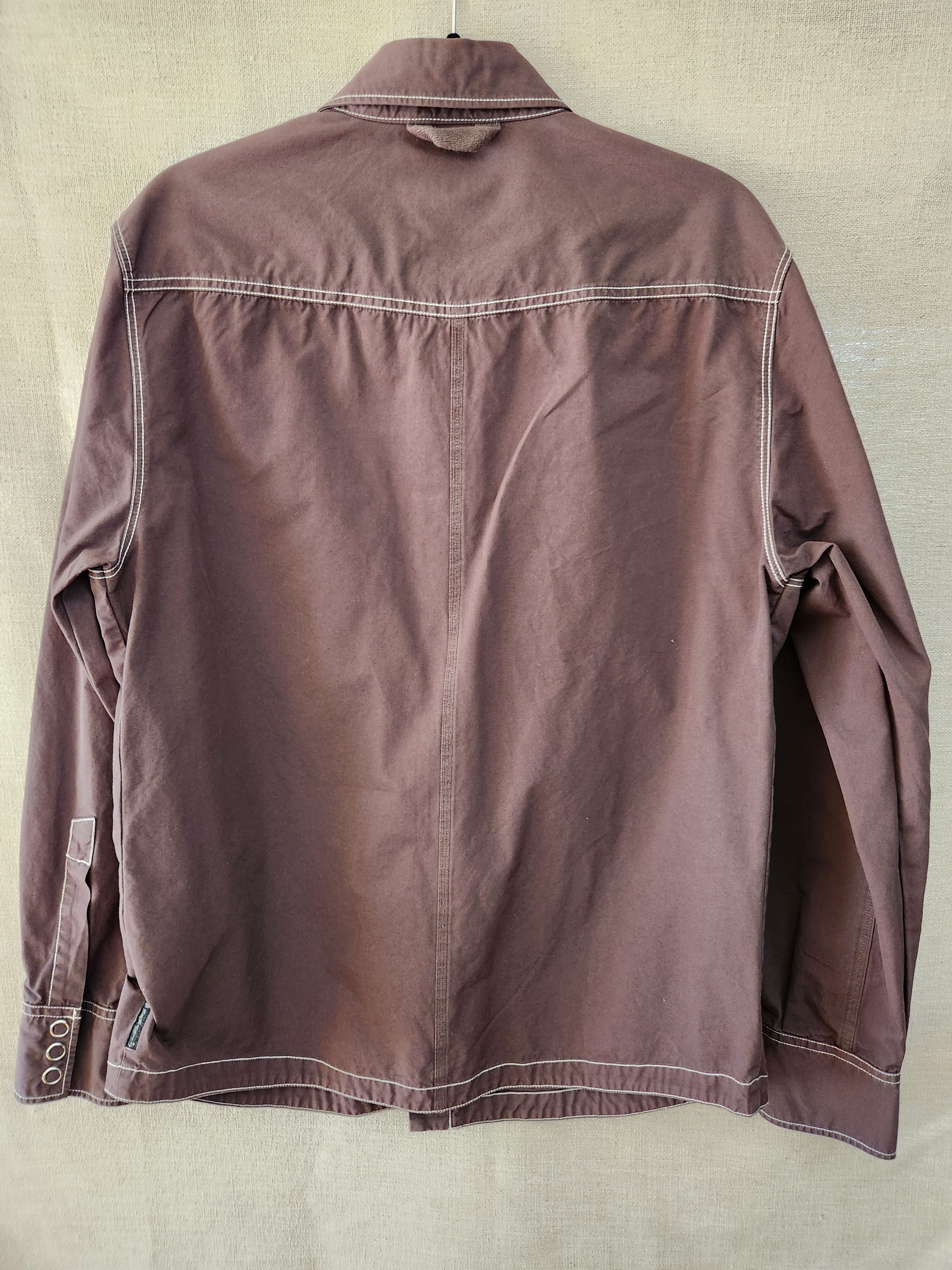 Armani 100% Cotton Brown Long Sleeve Shirt Size US M / EU 48-50 / 2 - 2 Thumbnail