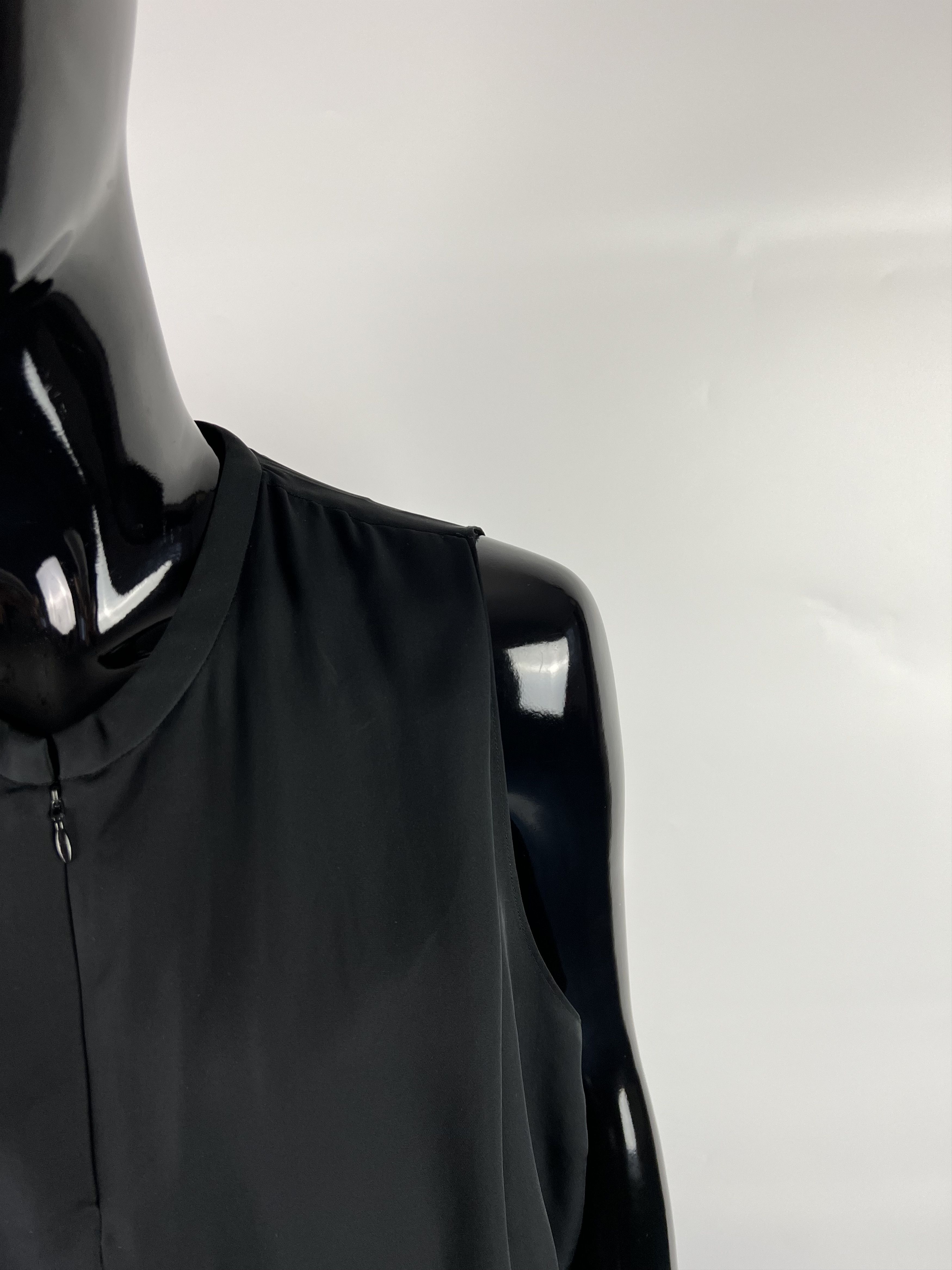 Acne Studios Acne Viscose Silk Black Sleeveless Short Dress Size 34 Size XS / US 0-2 / IT 36-38 - 8 Thumbnail