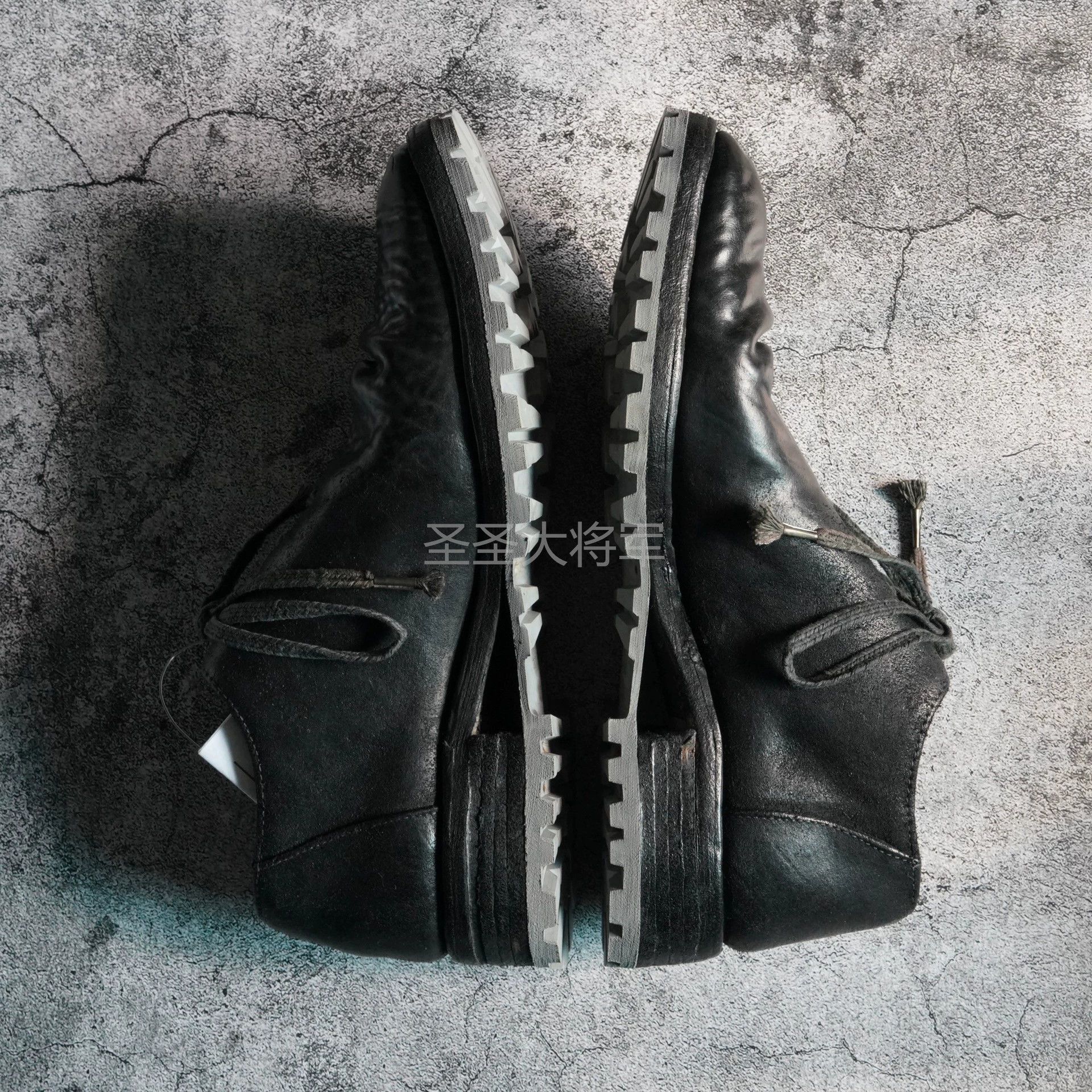 Carol Christian Poell CCP 2680T Rare Blk Pleated Hh Tanksole Derby 7,8,10 Size US 7 / EU 40 - 2 Thumbnail