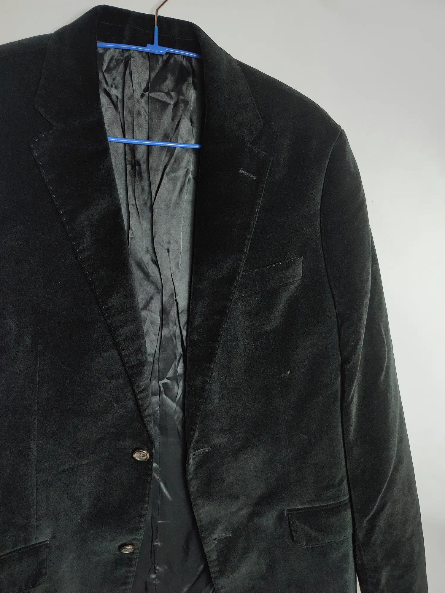 Lauren Ralph Lauren × Polo Ralph Lauren × Ralph Lauren Black Label LRL Ralph Lauren Velour Black Blazer Size 48R - 4 Thumbnail