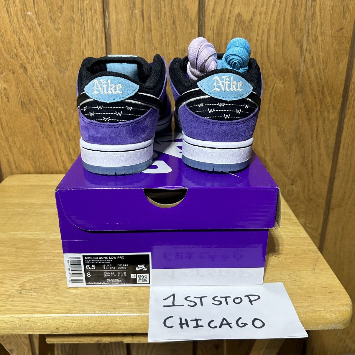 Nike SB Hayley Wilson Nike SB Dunk Low Men’s 6.5 Purple HJ0513-500 Size US 6.5 / EU 39-40 - 4 Thumbnail