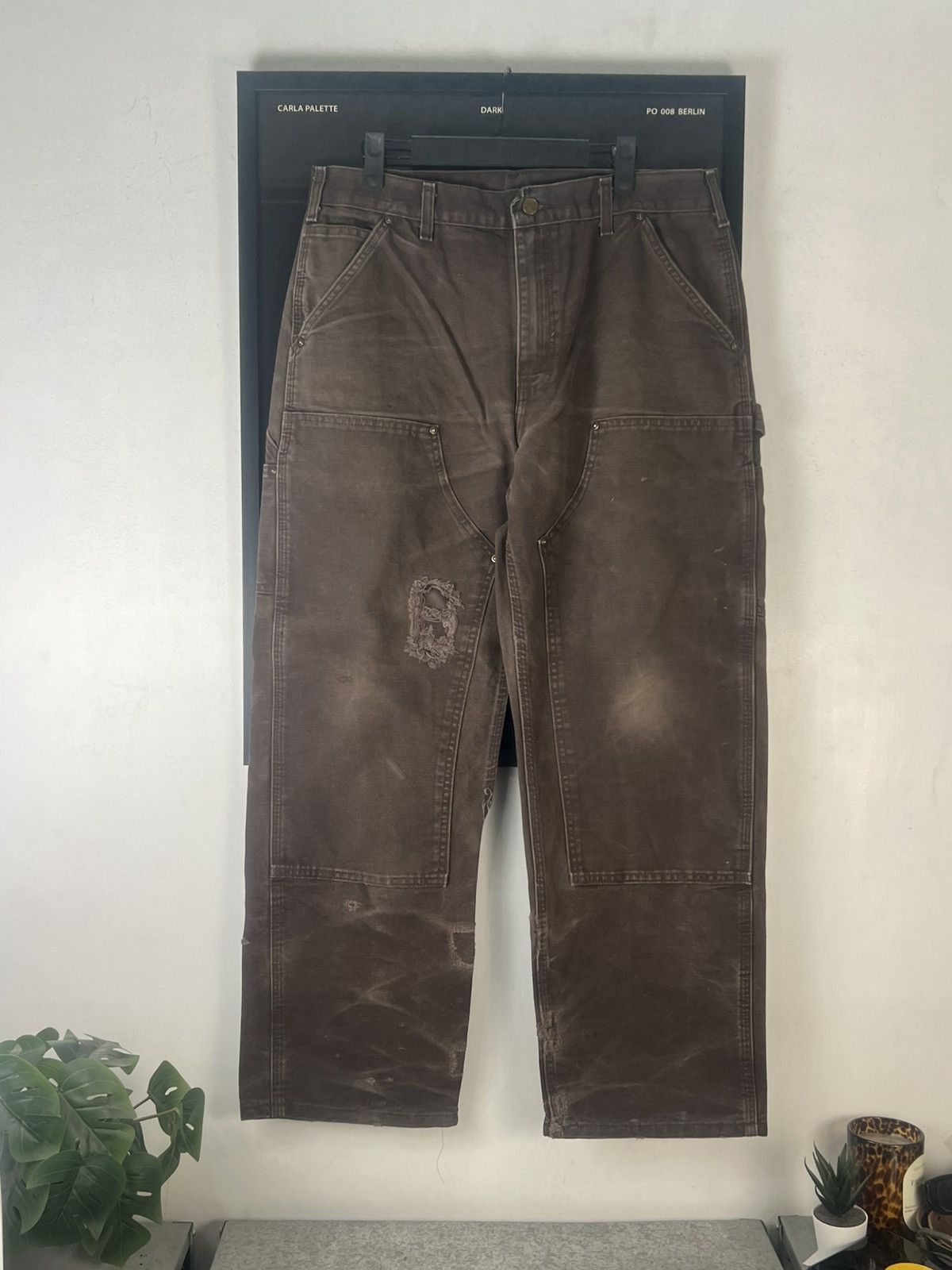 Carhartt Rare sunfade vintage carhartt double knee Size US 34 / EU 50 - 1 Thumbnail
