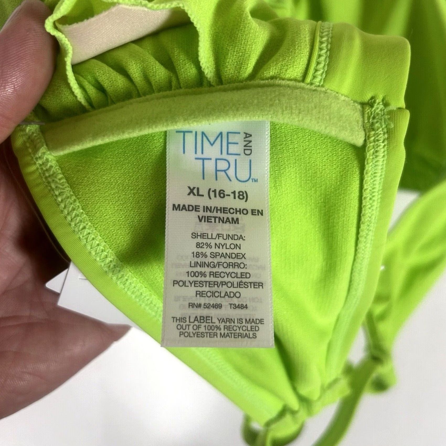 Vintage Time And Tru Bikini Top Womens XL 16-18 Green NWT Halter Padded Stretch Swim Top NWT Size XL / US 12-14 / IT 48-50 - 7 Thumbnail