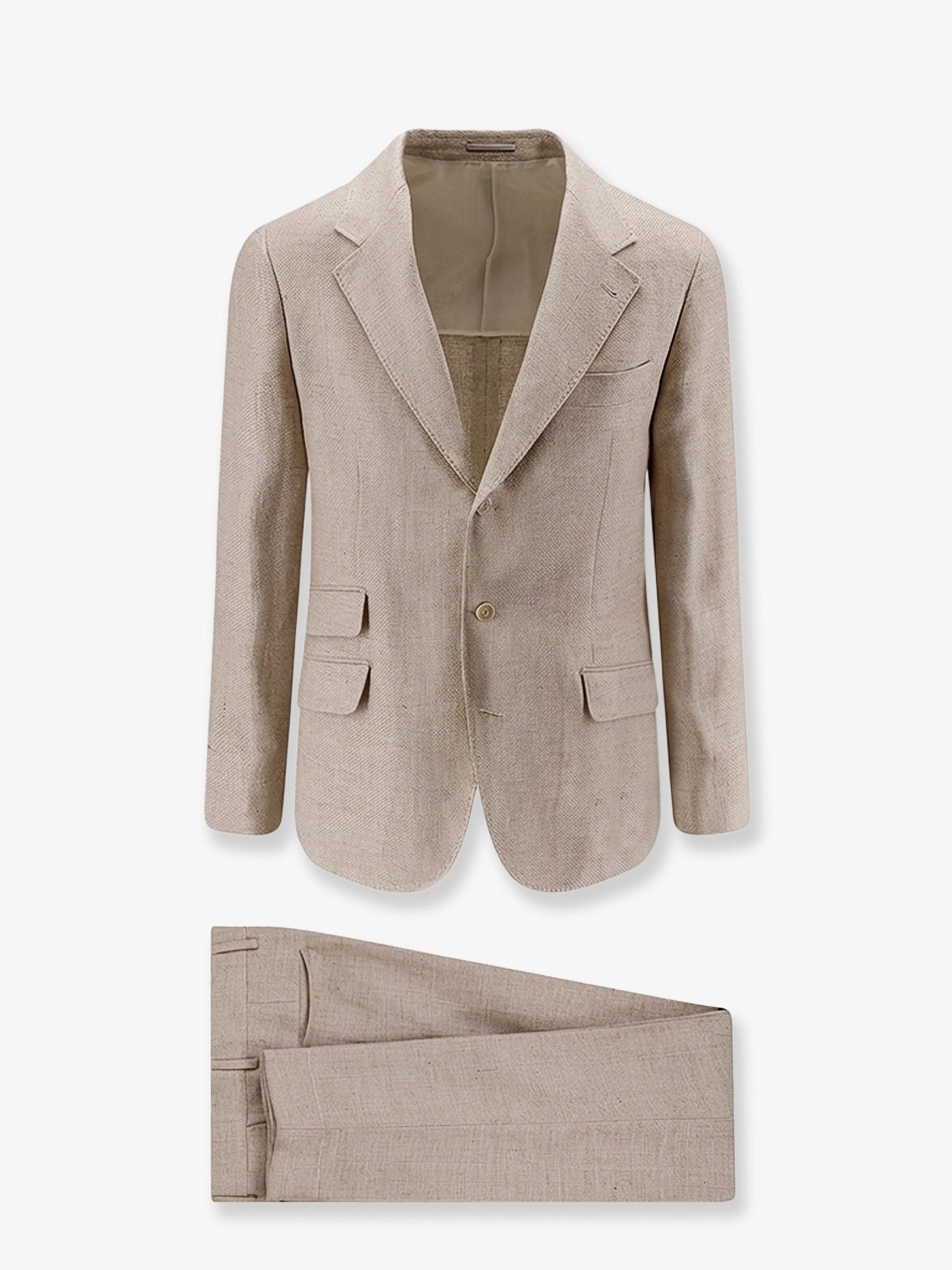 Brunello Cucinelli Silk, Linen And Wool Suit Size US XL / EU 56 / 4 - 1 Thumbnail