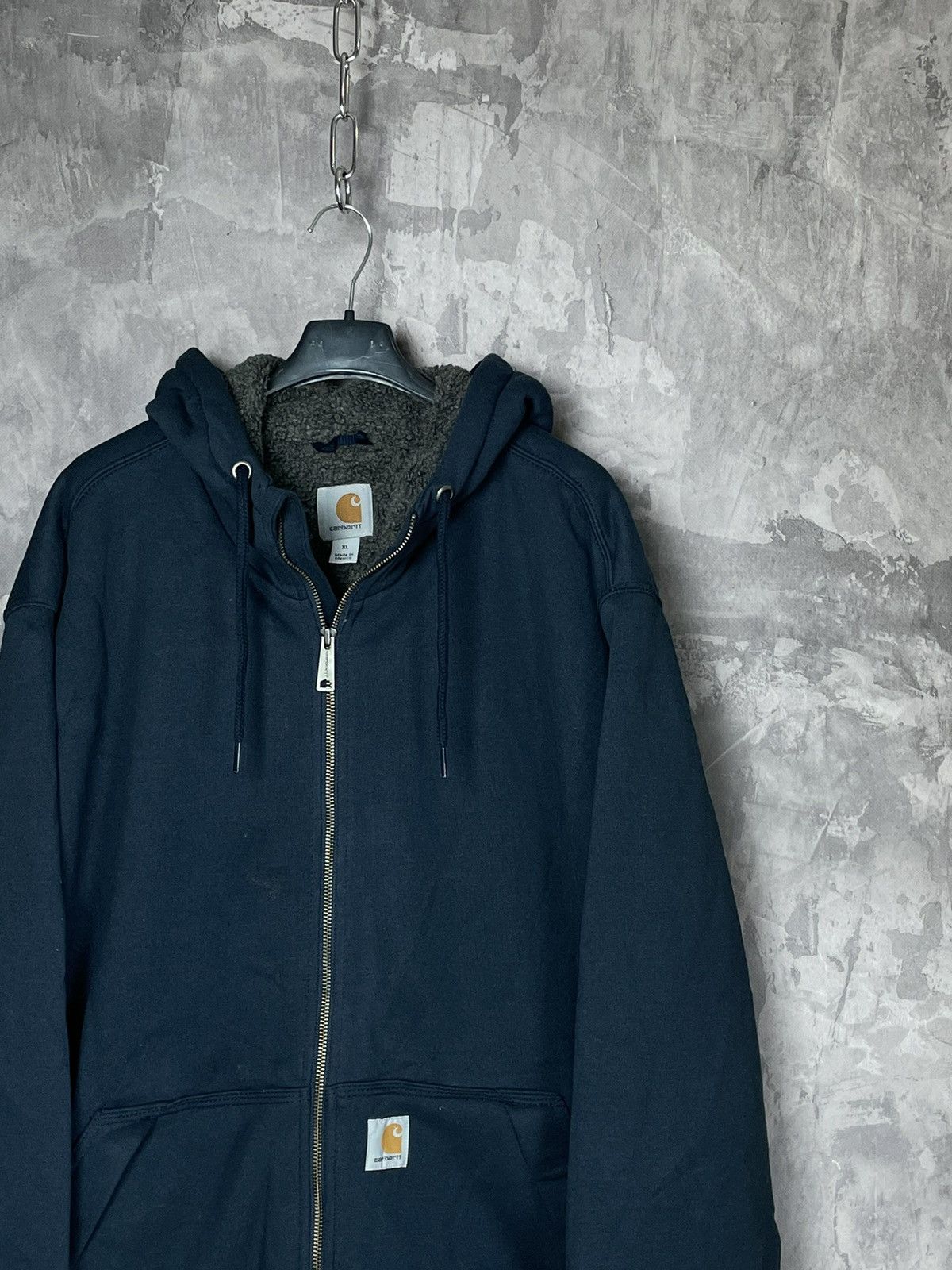 Carhartt Vintage Y2K Essential Carhartt Boxy Zip Up Hoodie Fur Skater Size US XL / EU 56 / 4 - 4 Thumbnail
