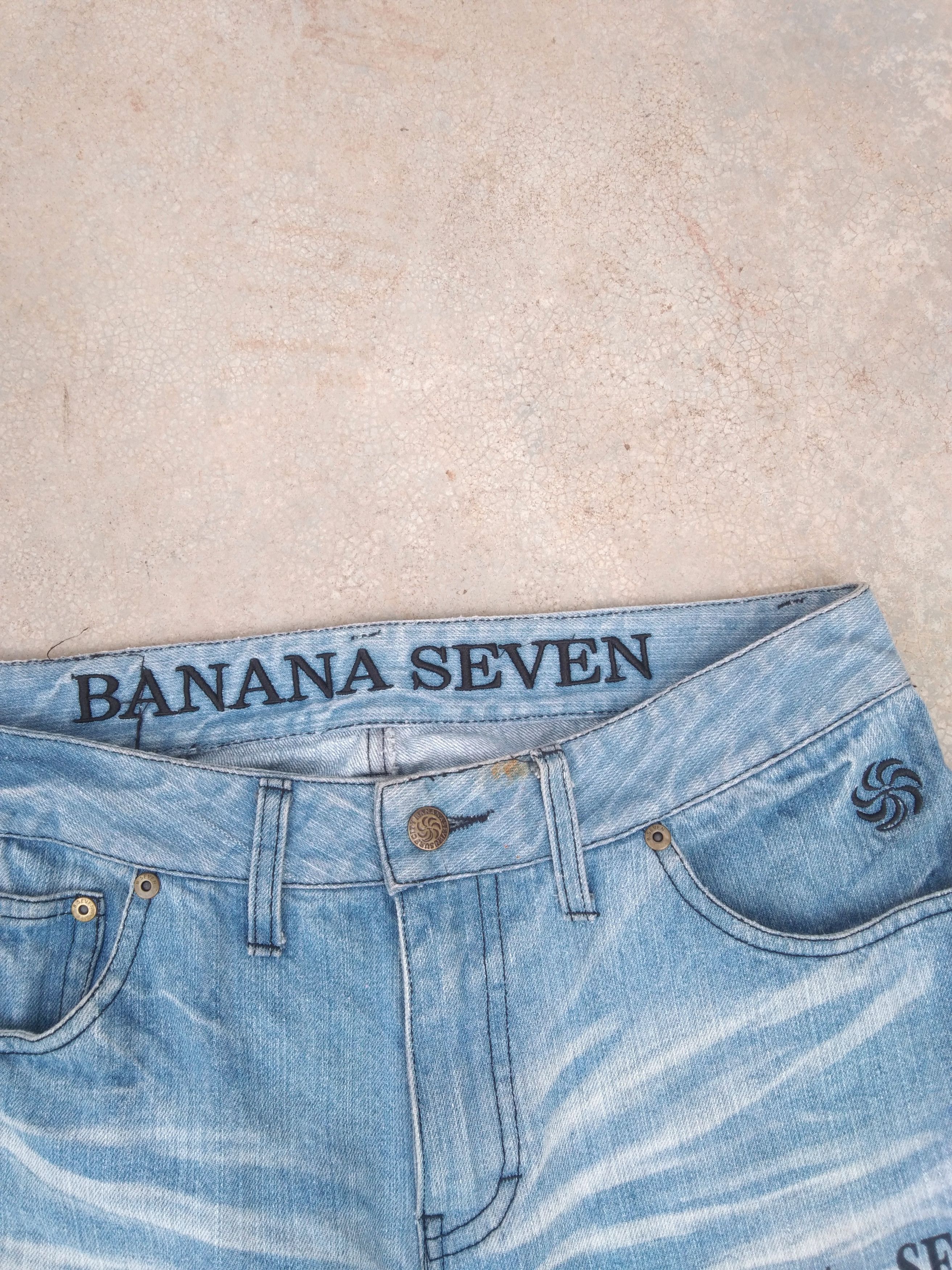 Crazy Y2k Banana Seven Whisker Straight Leg Jeans 32x33