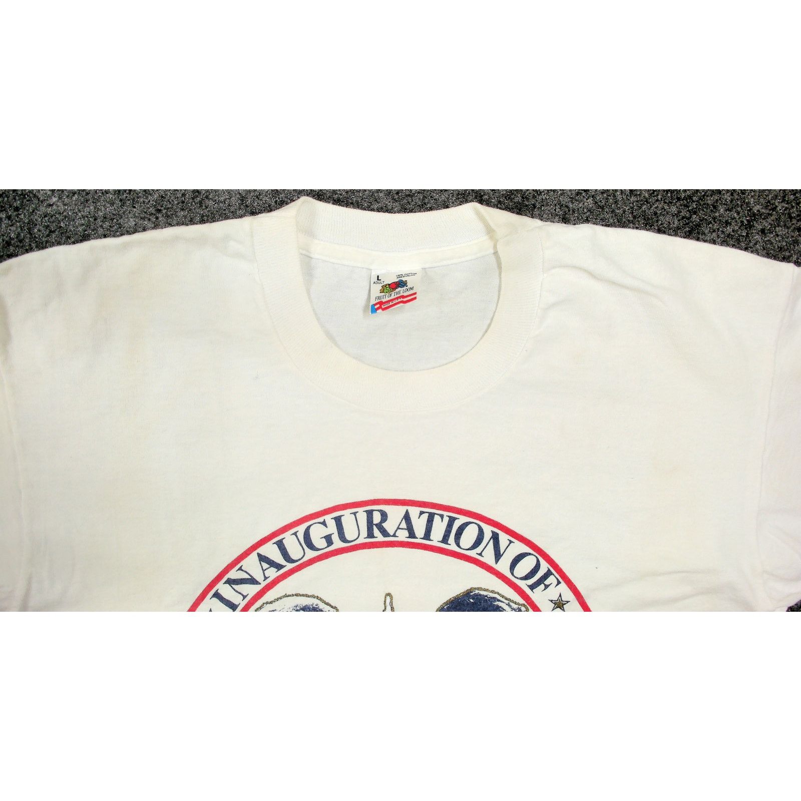 Fruit Of The Loom FOTL VTG 1993 Clinton Gore Inauguration Single Stitch Tee Size US L / EU 52-54 / 3 - 13 Thumbnail