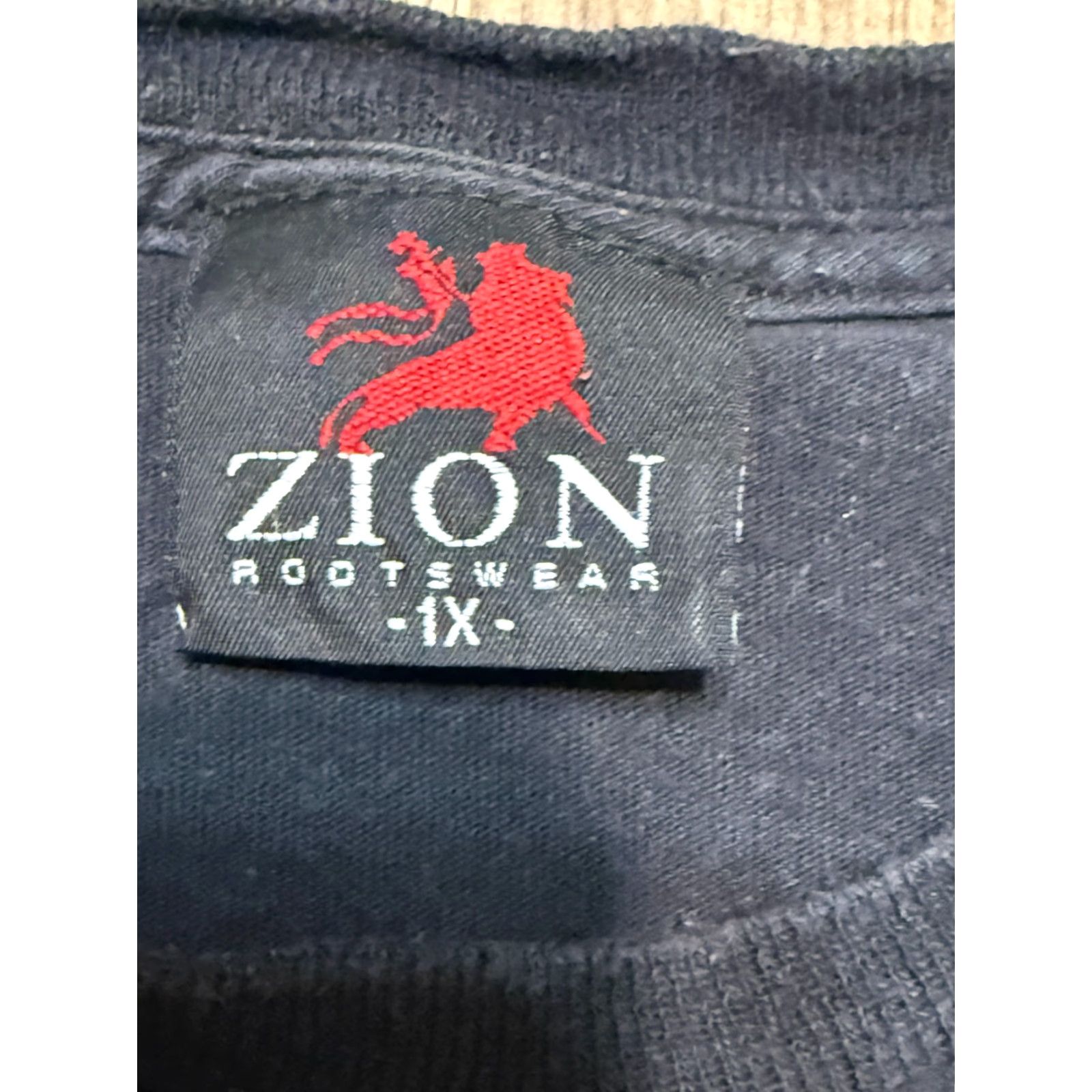 Vintage Zion Rootswear Shirt Men's 1X Black Crew Neck Short Sleeve Bob Marley Print T-Shirt Size US XL / EU 56 / 4 - 6 Thumbnail
