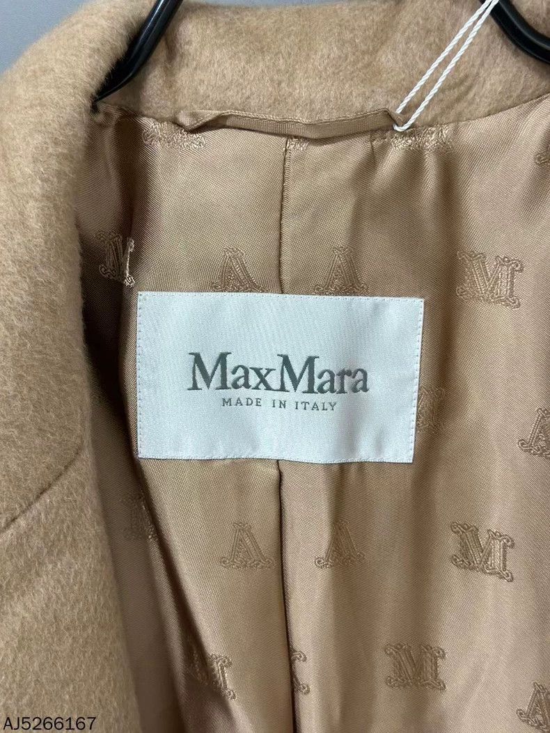 Max Mara Max Mara Khaki Cashmere Camel Coat Size L / US 10 / IT 46 - 4 Thumbnail
