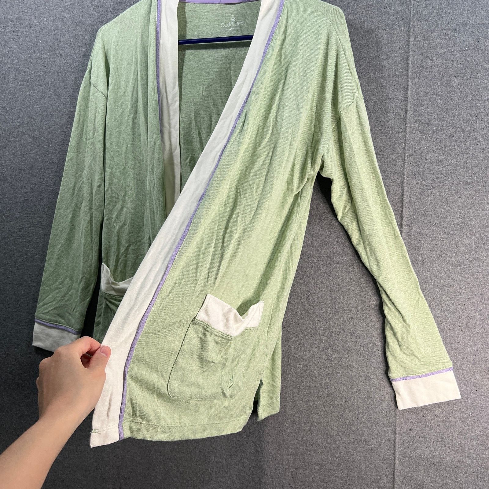 Other Cuddl Duds Seriously Soft Open-Front Cardigan Green Size XS / US 0-2 / IT 36-38 - 7 Thumbnail