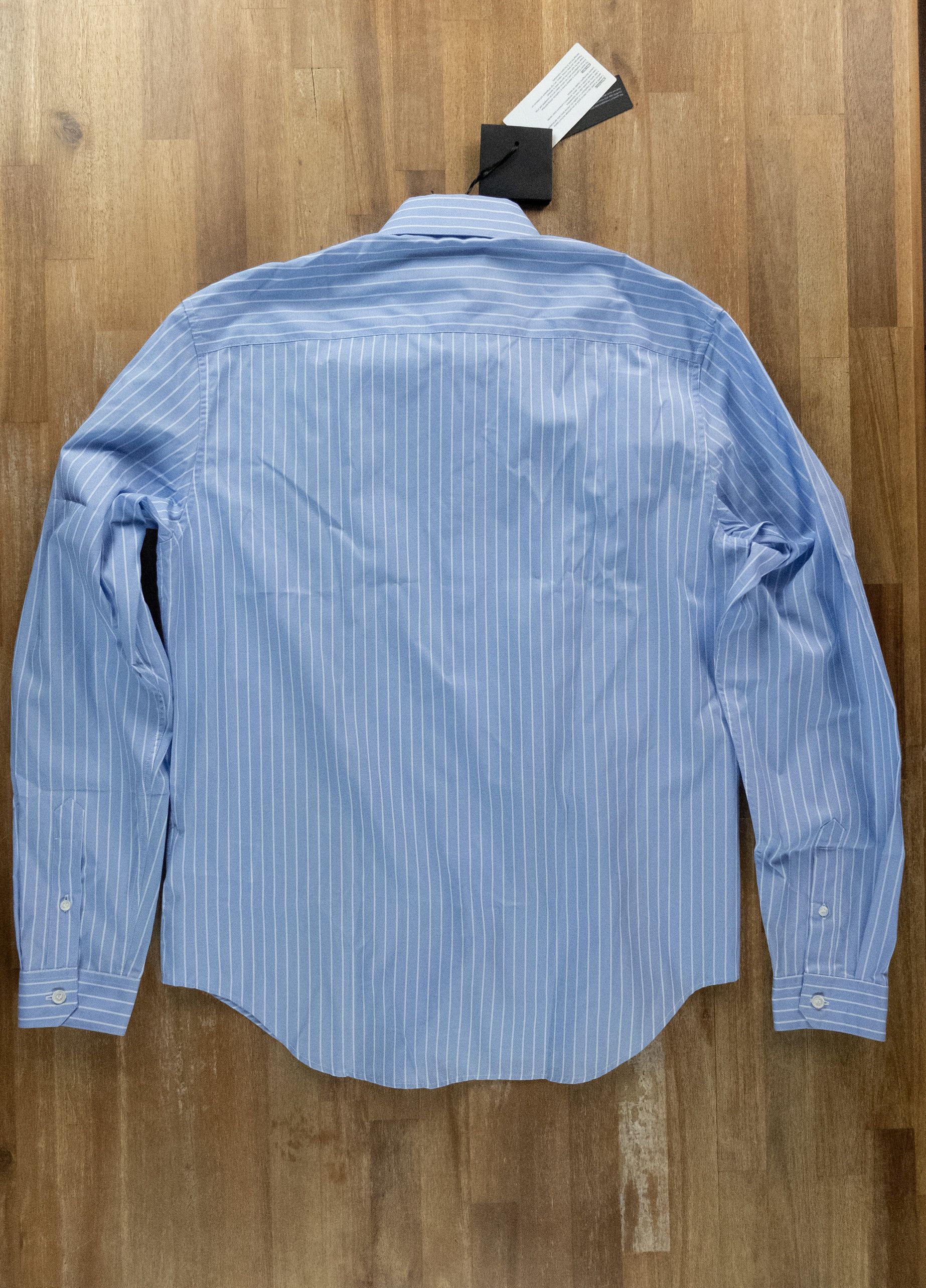Versace VERSACE La Greca blue striped shirt Size 41 / Large Size US L / EU 52-54 / 3 - 11 Thumbnail