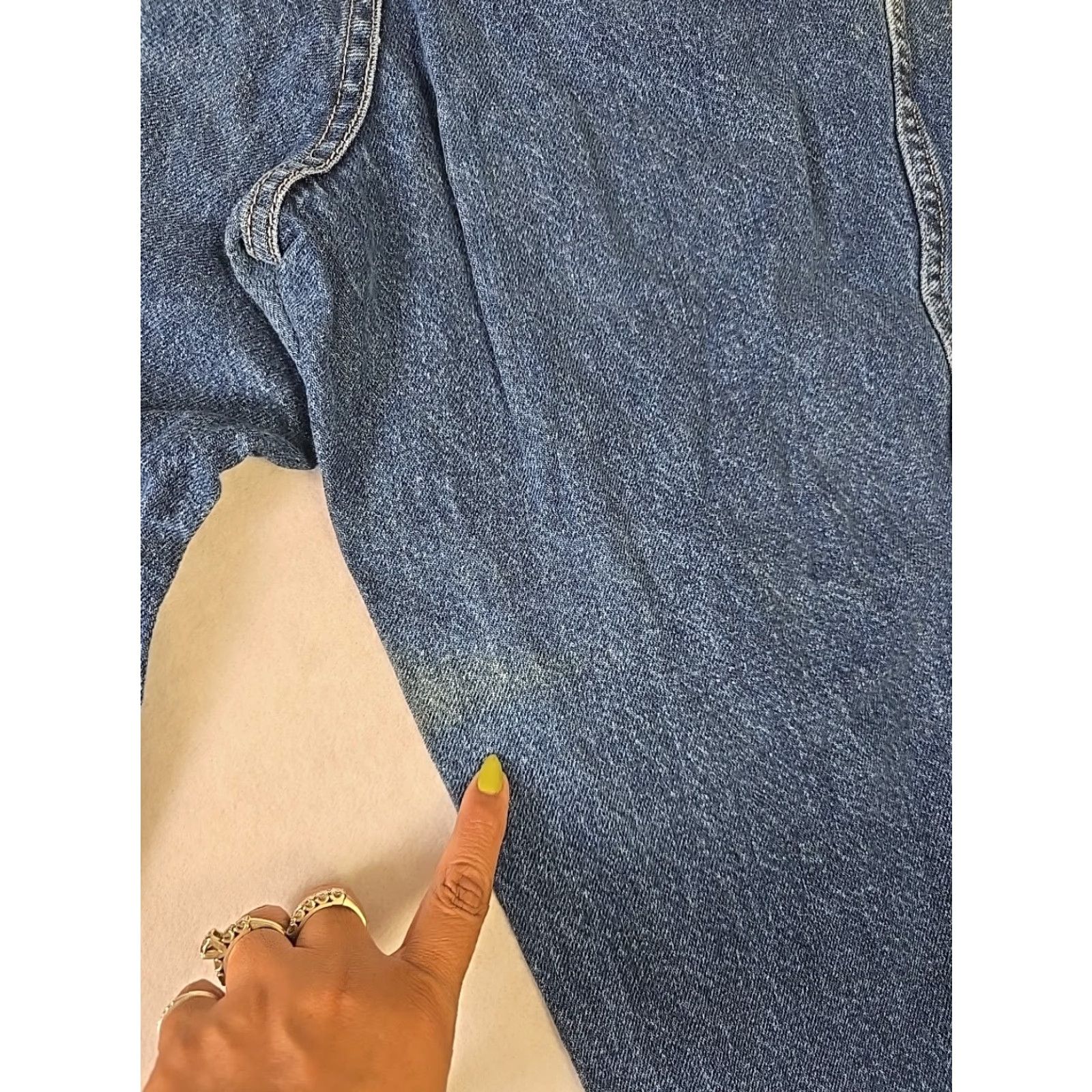Denime Duo Maternity Jeans Blue Denim Women Size 6 Distressed Straight Denim Jeans Womens Size 28" / US 6 / IT 42 - 6 Thumbnail