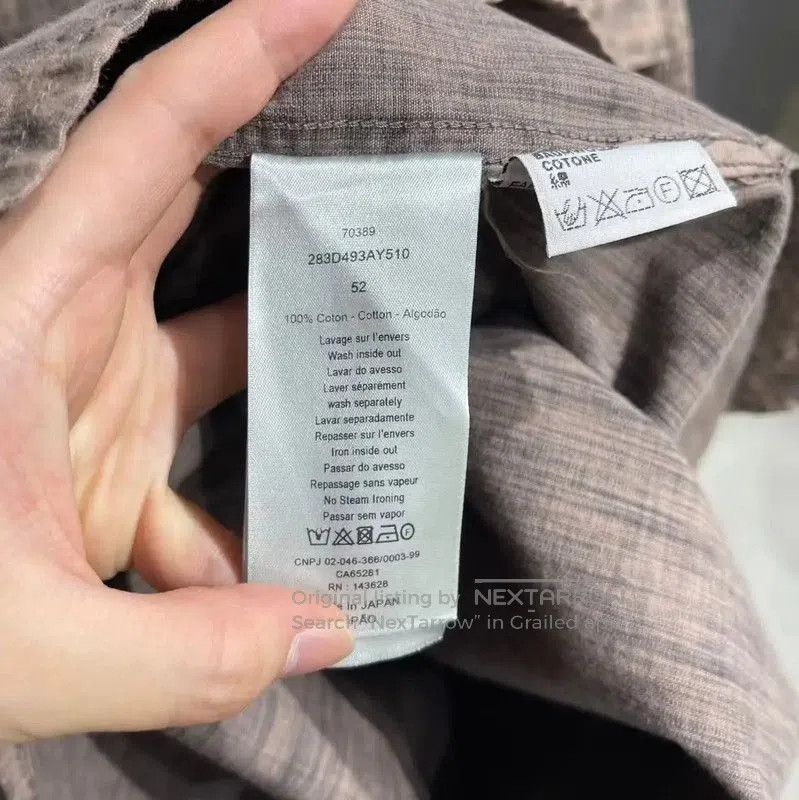 Dior Dior Brown Cotton Long Sleeve Shirt . Size US XL / EU 56 / 4 - 8 Thumbnail