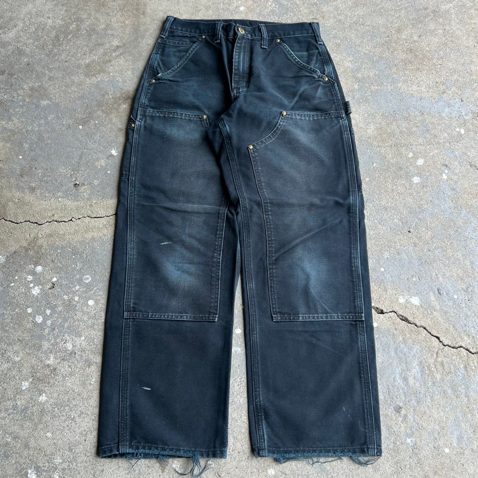Carhartt × Vintage Vintage carhartt black double knee work wear carpenter pants Size US 28 / EU 44 - 1 Thumbnail
