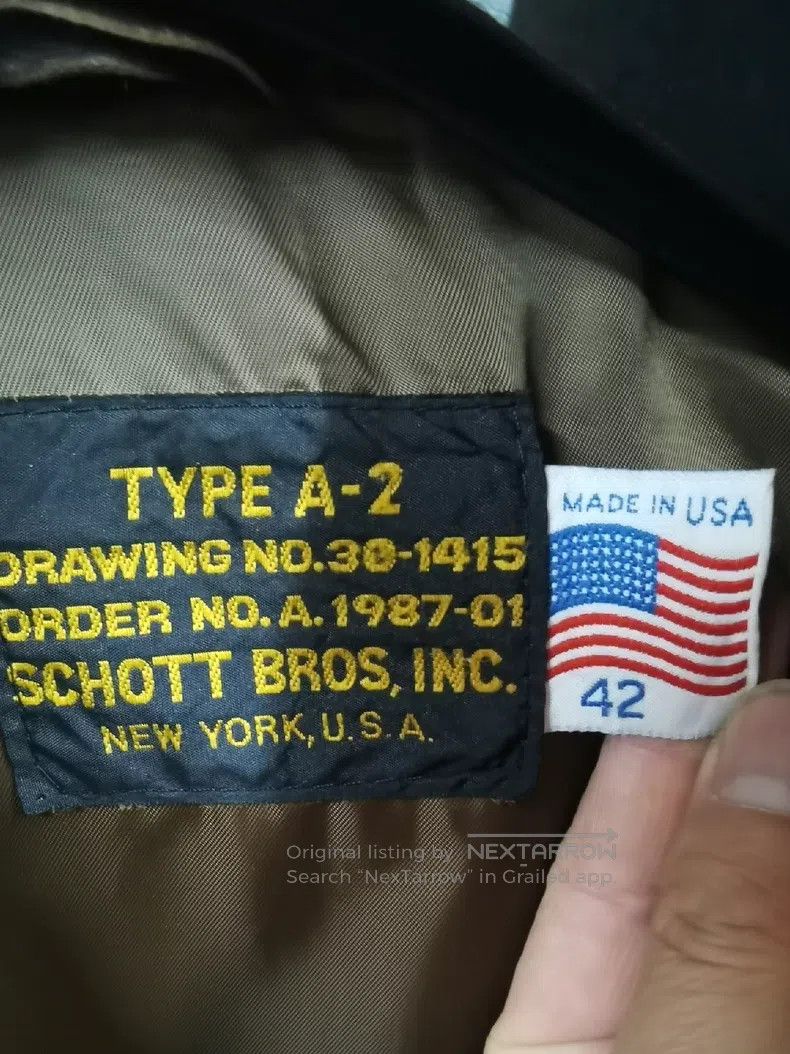 Schott Schott Vintage A2 horseskin flight jacket Size US XL / EU 56 / 4 - 3 Thumbnail