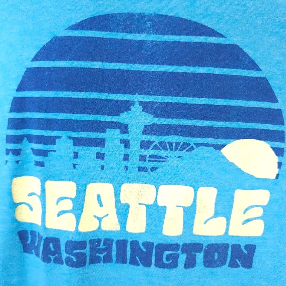 Needles VINTAGE Seattle T Shirt Mens Size 2XL Blue Space Needle Washington Travel Tee Size US XXL / EU 58 / 5 - 3 Thumbnail