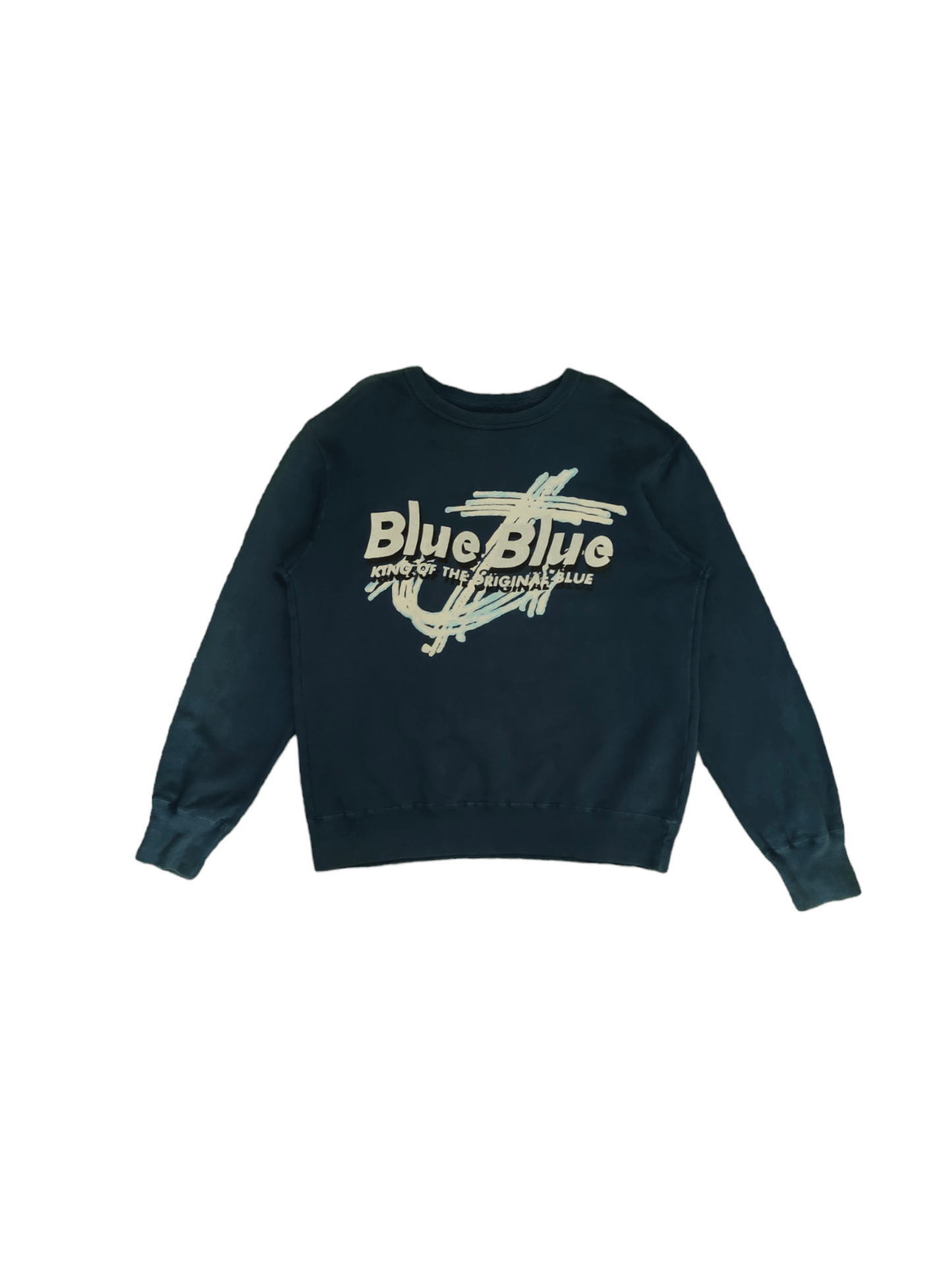 Blue Blue Japan Vintage 90s Blue Blue Japan Spell Out Anchor Logo Sweatshirt Size US L / EU 52-54 / 3 - 2 Thumbnail