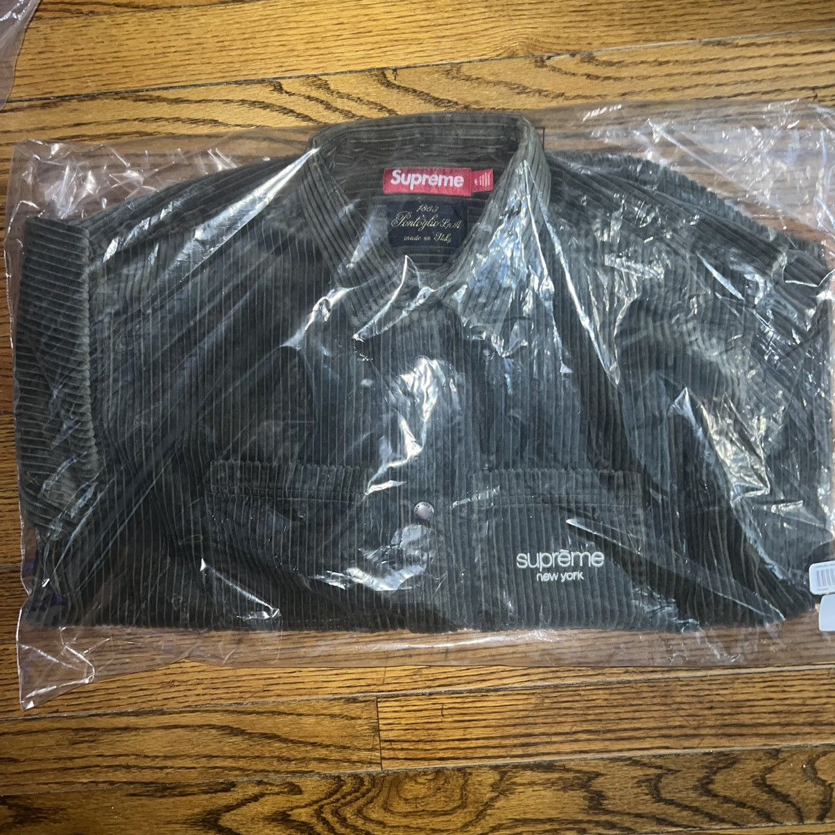 Supreme Supreme Wide Wale Corduroy Snap Shirt Olive Size: Small Size US S / EU 44-46 / 1 - 2 Thumbnail