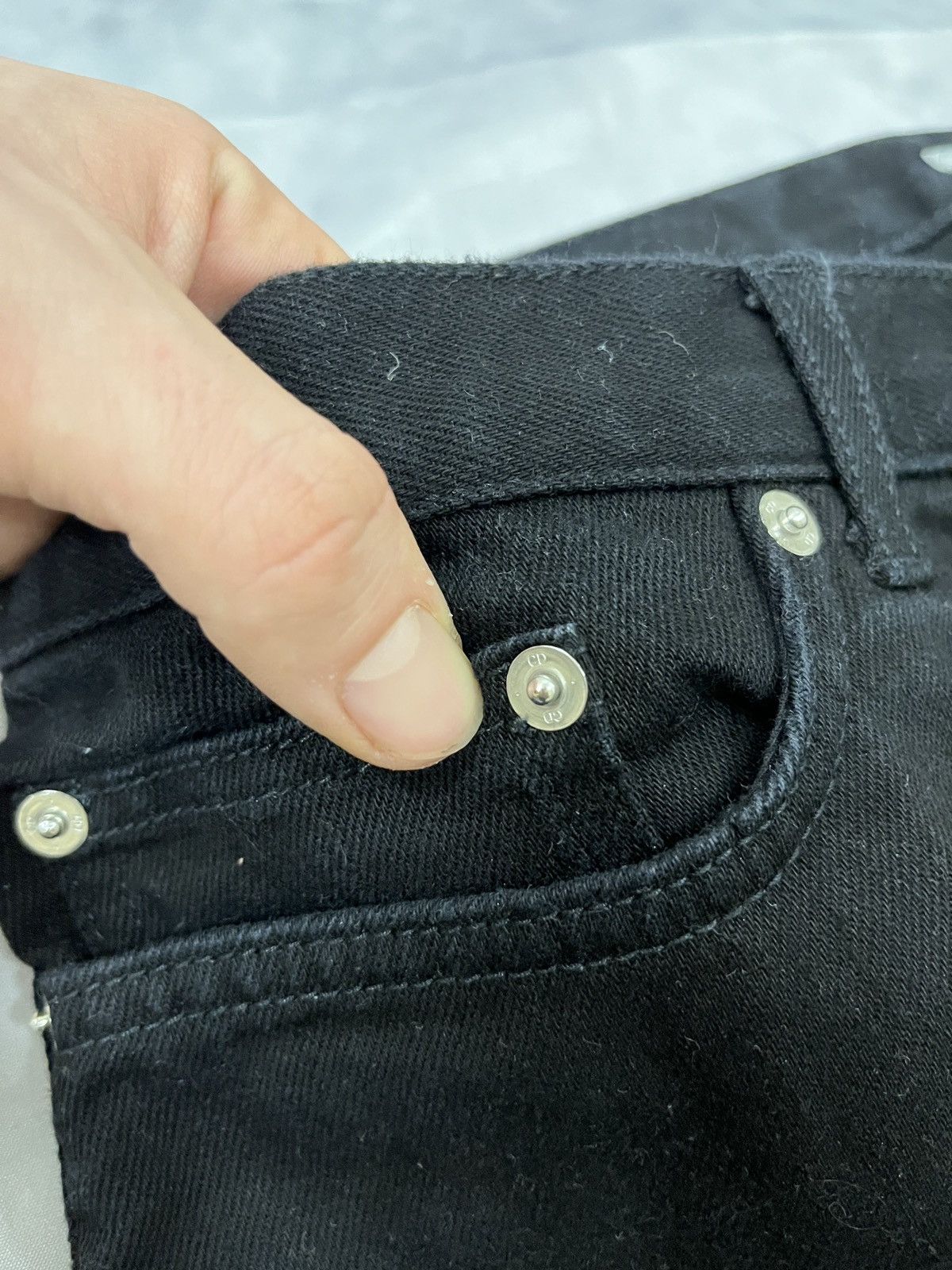 Dior SS18 Dior Homme Kris Van Assche Black 'SLIM 17.5' Denim Size US 30 / EU 46 - 5 Thumbnail