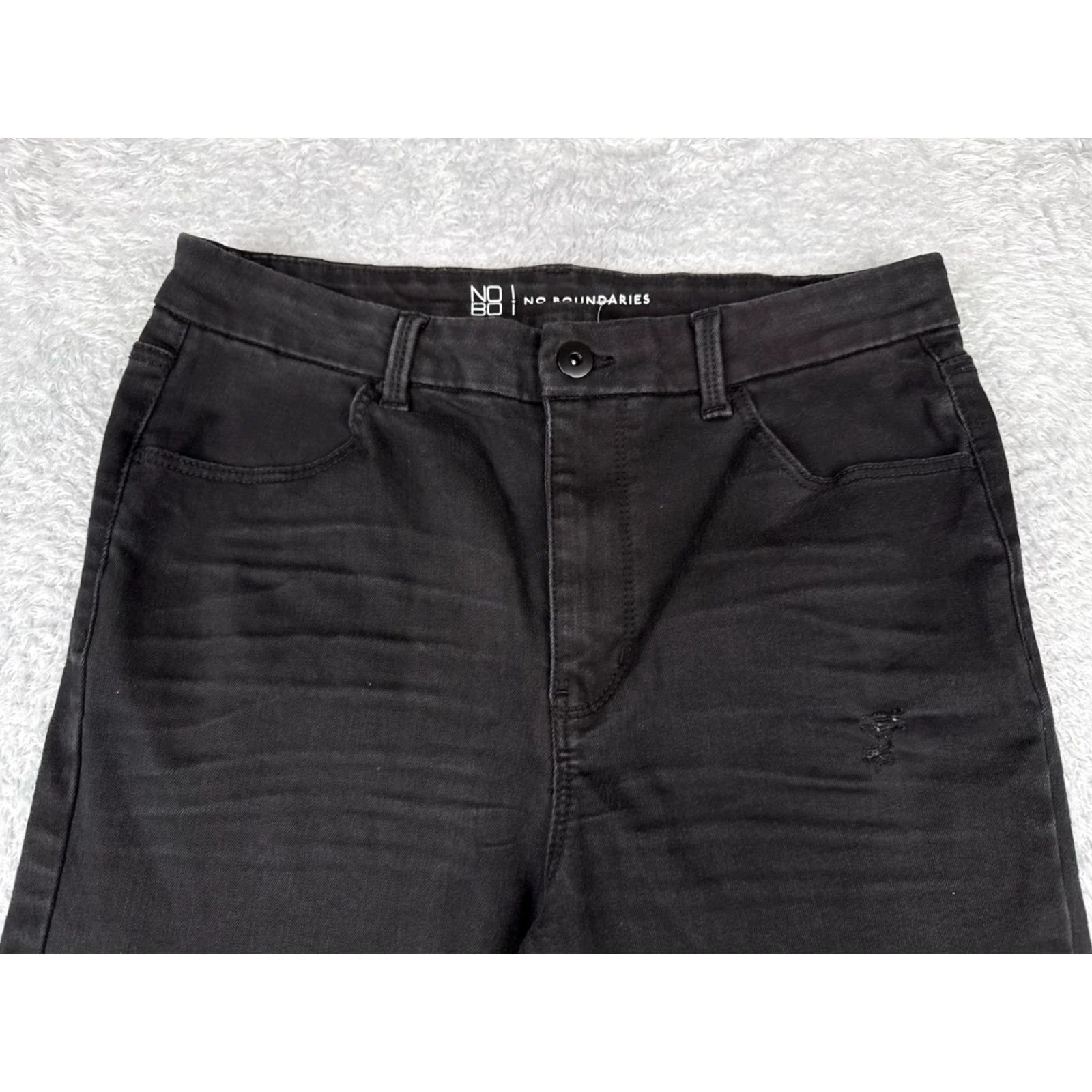 Vintage Time And Tru High Rise Skinny Jeans Womens 14P Black Cotton Blend 31x26 90s Retro Size 36" / US 14 / IT 50 - 4 Thumbnail