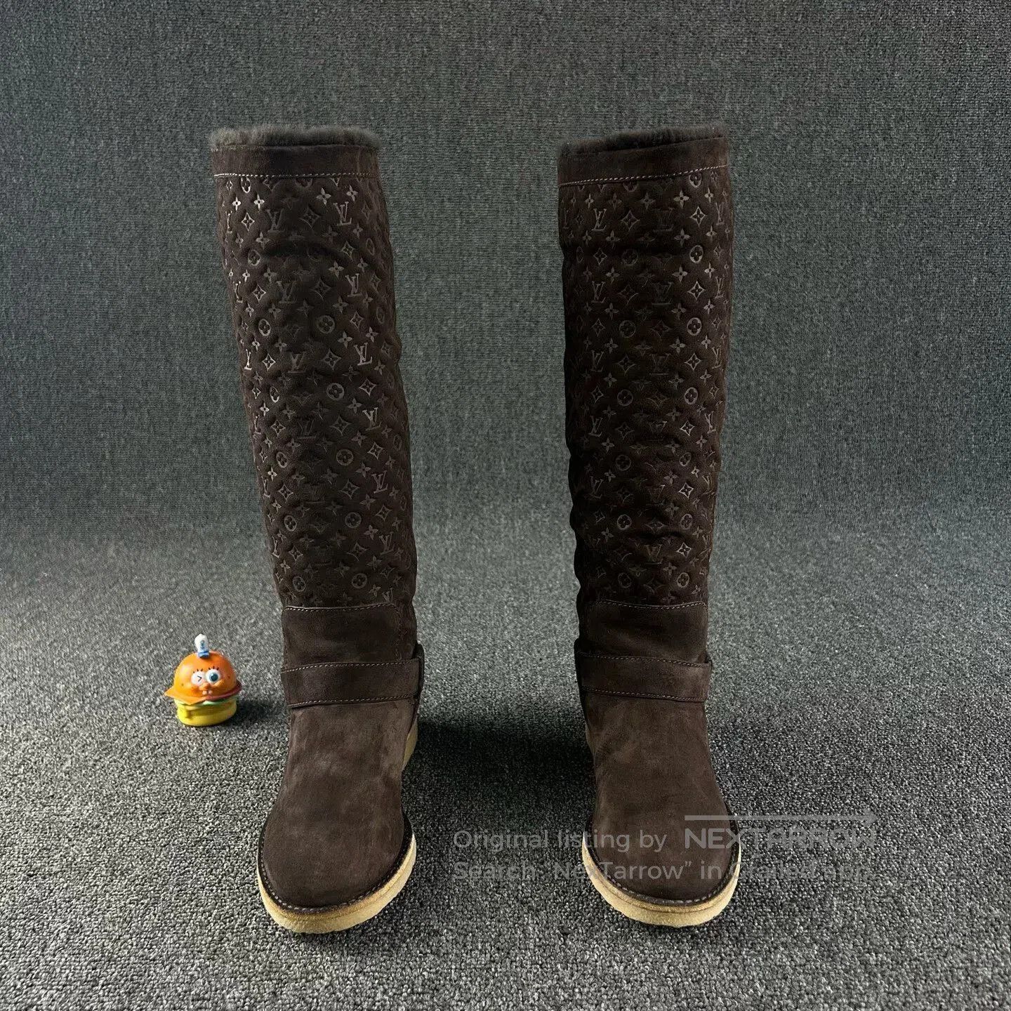 Louis Vuitton Louis Vuitton Brown Tall Printed Boots. Size US 6.5 / IT 36.5 - 2 Thumbnail
