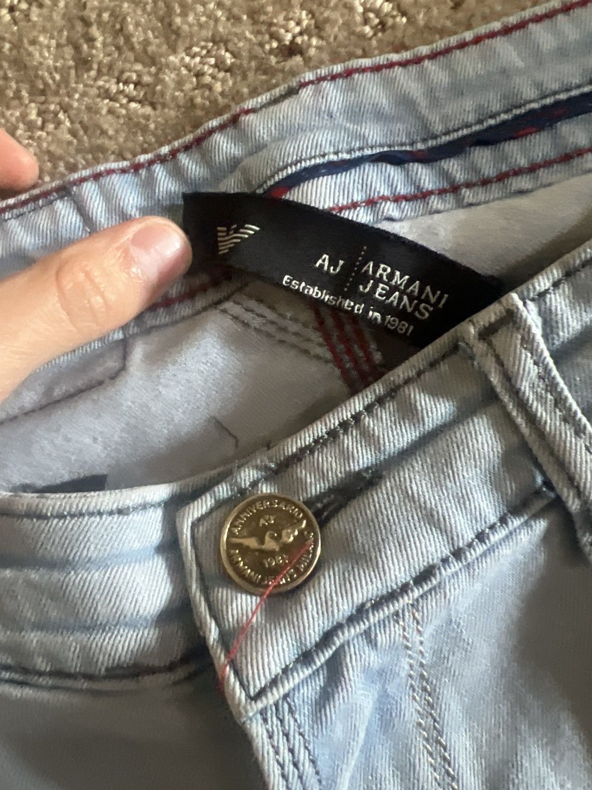 Emporio Armani × Vintage Emporio Armani light wash skinny jeans Size US 30 / EU 46 - 8 Thumbnail