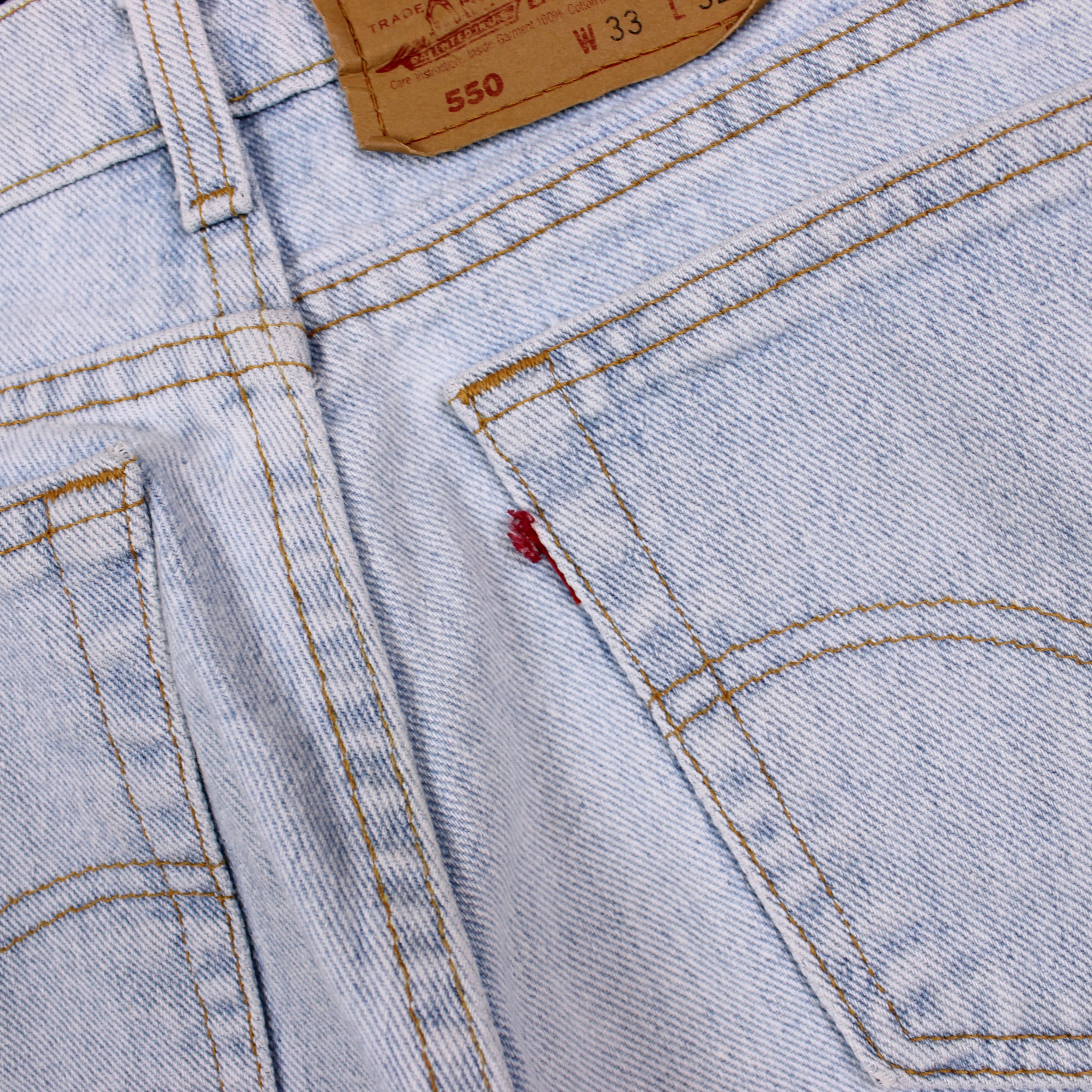 Levi's Levis 550 denim jeans W33 L32 blue rare Size US 33 - 4 Thumbnail