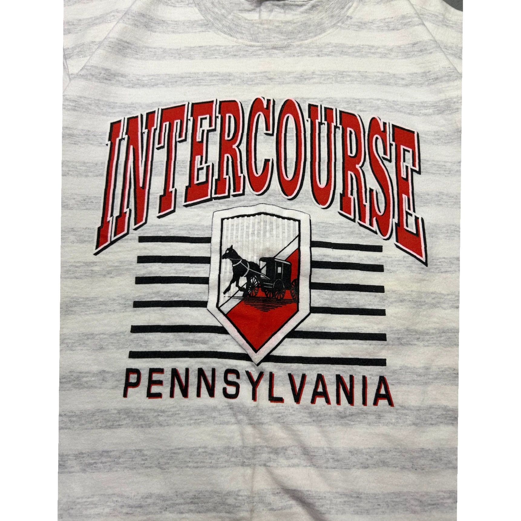 Vintage VINTAGE Intercourse Pennsylvania Graphic T-Shirt Mens M White Short Sleeve Crew Neck Size US M / EU 48-50 / 2 - 3 Thumbnail