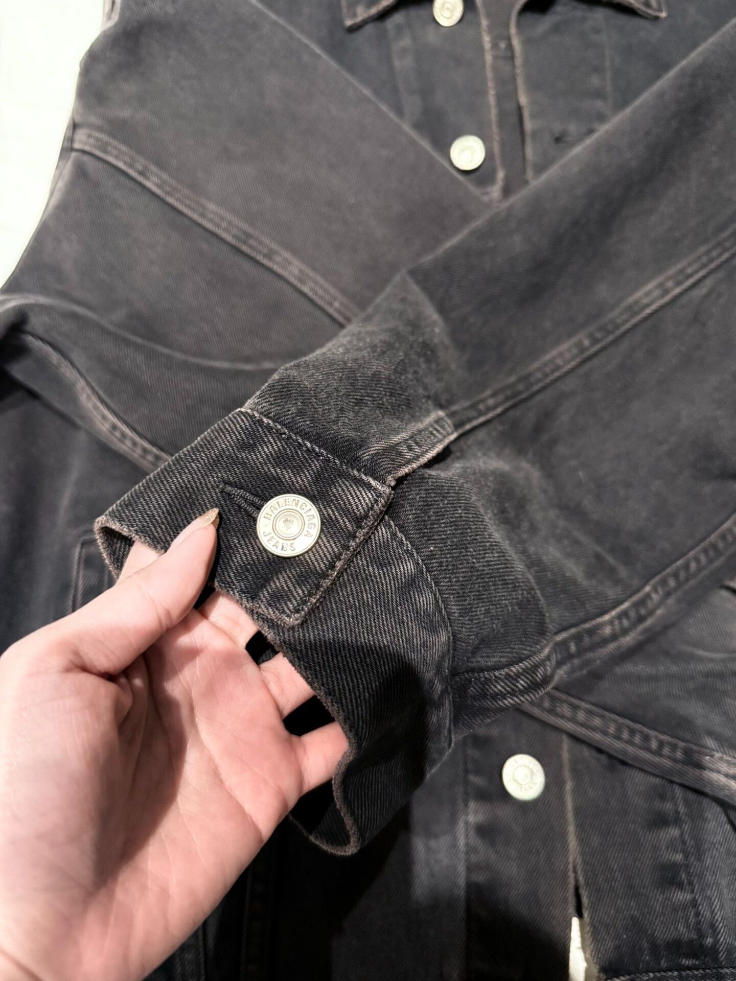Balenciaga Balenciaga BB Logo Denim Jacket in Black Size US XS / EU 42 / 0 - 6 Thumbnail