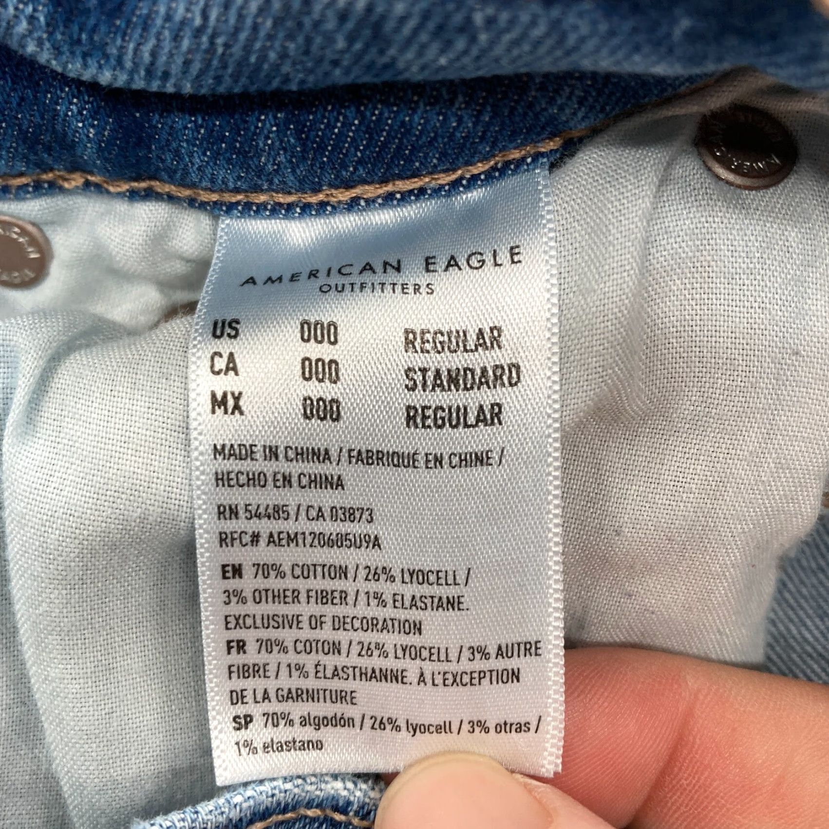 American Eagle Outfitters American Eagle Outfitters Jeans 000 90s Boyfriend Blue Distressed Denim Medium Wash Jeans Womens Size 42" / US 20 - 7 Thumbnail