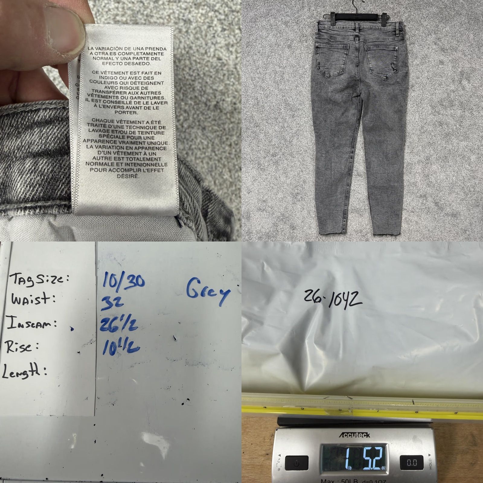 Vintage Kensie The Kelsey Jeans Womens 10/30 Gray High Rise Skinny Denim Edgy Streetwear Size 32" / US 10 / IT 46 - 9 Thumbnail