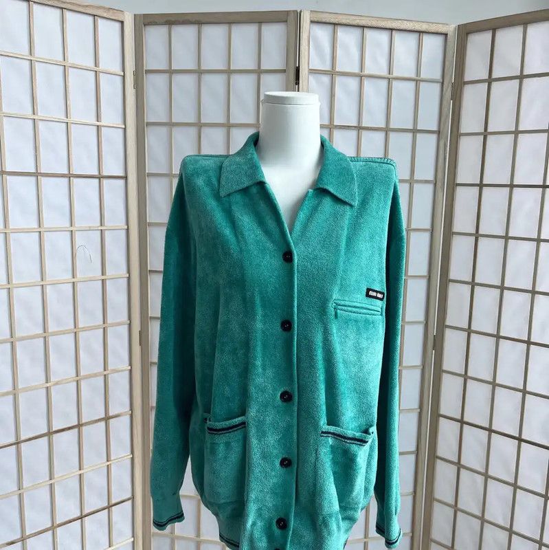 Miu Miu Miu Miu Teal Wool Women's Jacket 0089 Size M / US 6-8 / IT 42-44 - 1 Thumbnail