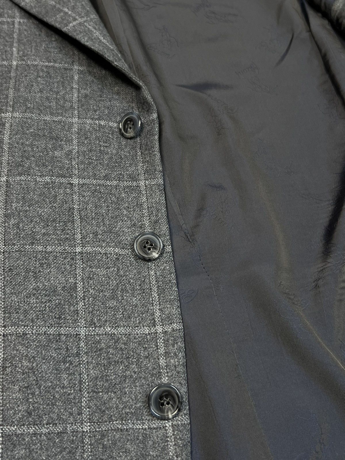 Brioni Brioni Parigi Checked Three Buttons Wool Grey Blazer Jacket Size 52S - 10 Thumbnail