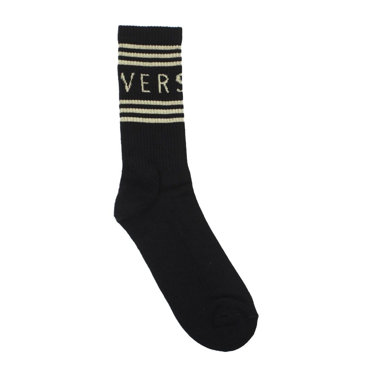 Versace Versace 90S VINTAGE LOGO SOCKS BLACK/GOLD SIZE MEDIUM NWT Size ONE SIZE - 3 Thumbnail