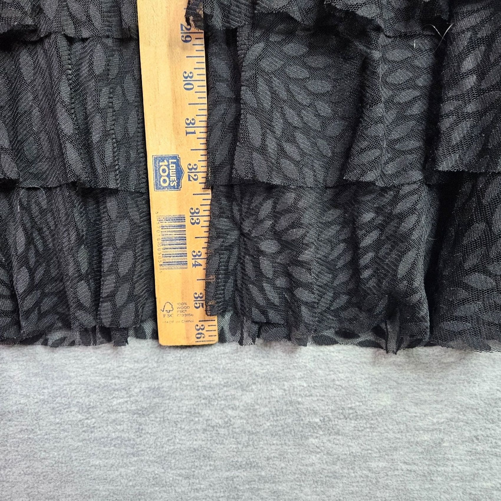 Layer 8 Julienne W USA Made Women's Y2K Black Boho Ruffle Tiered Layer Dress S Size S / US 4 / IT 40 - 7 Thumbnail