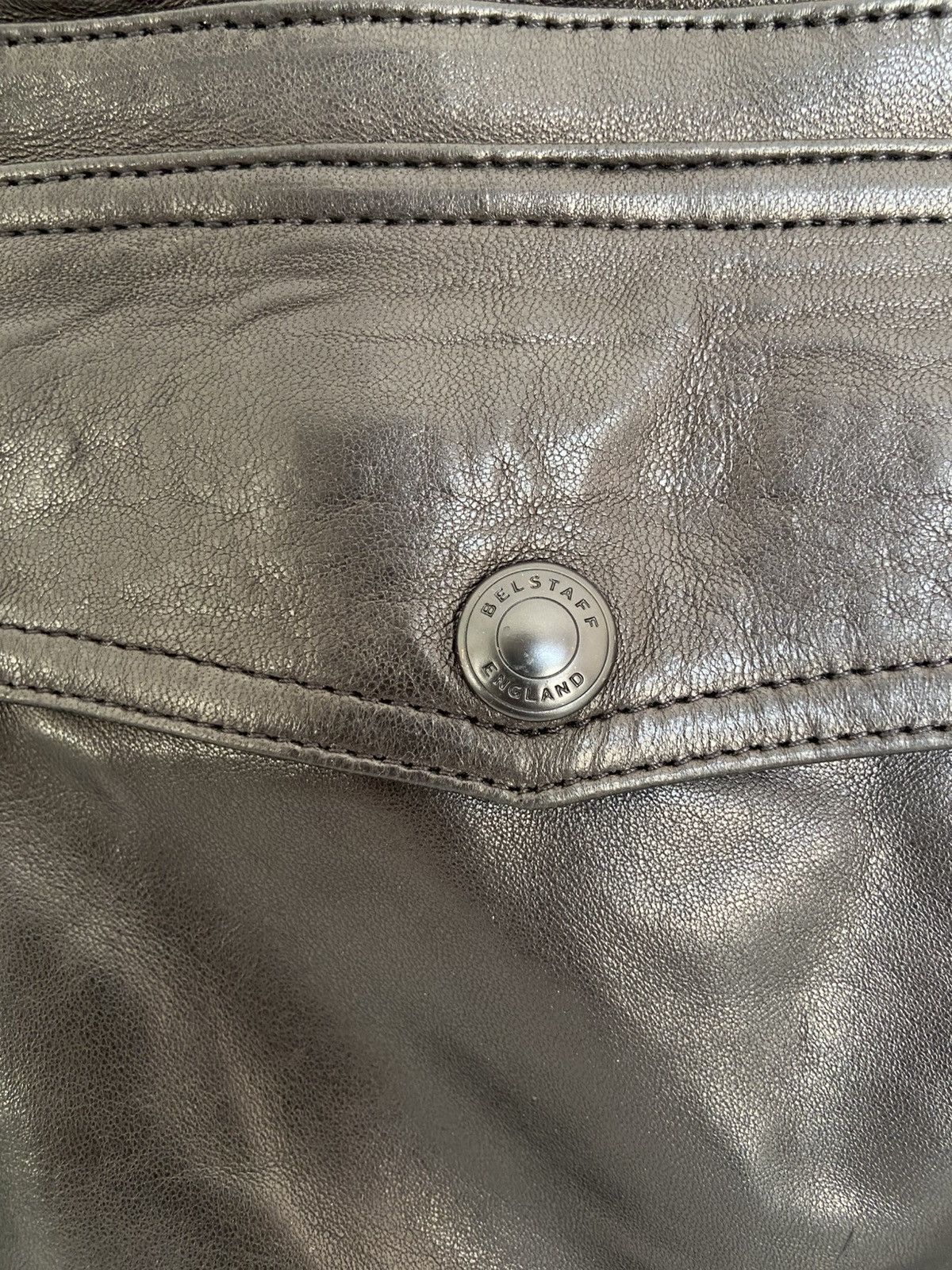 Belstaff Belstaff Leather Bomber Jacket Size US XL / EU 56 / 4 - 3 Thumbnail