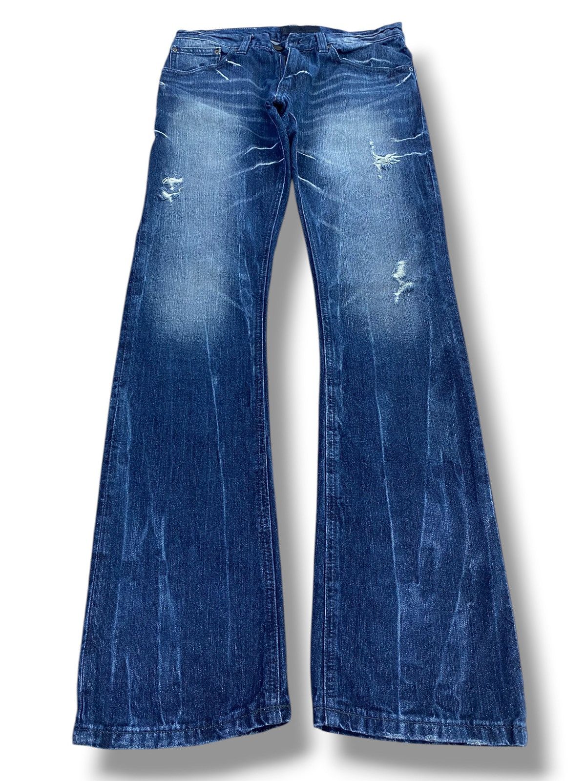 Japanese Brand Japanese Brand Whiskers Ripped Style Bootcut Jeans Size US 30 / EU 46 - 1 Thumbnail