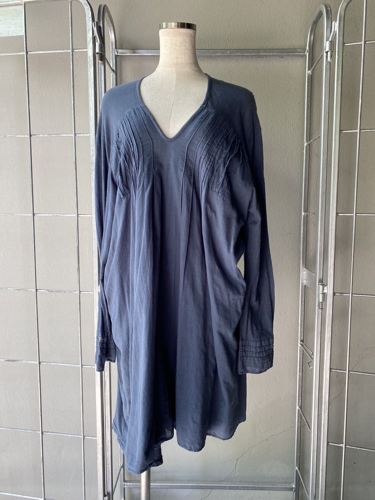 Issey Miyake Plantation Blue Pintuck Dress Size ONE SIZE - 9 Thumbnail