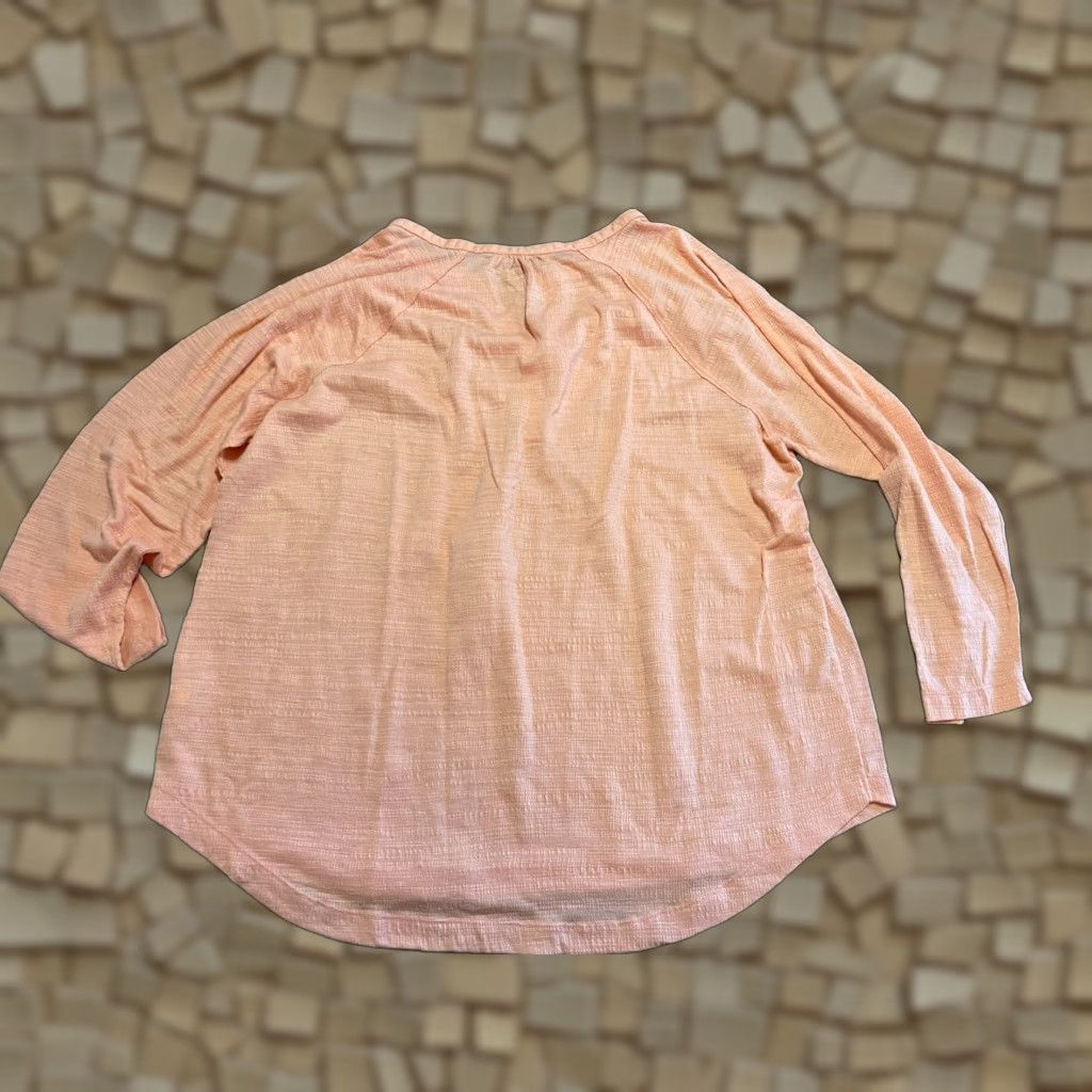 Vintage **Women's Plus Size 1X Orange V-neck Long Sleeve Sonoma Shirt** User: Women's Plus Size 1X Orange V-neck Long Sleeve Sonoma Shirt Size XL / US 12-14 / IT 48-50 - 1 Thumbnail