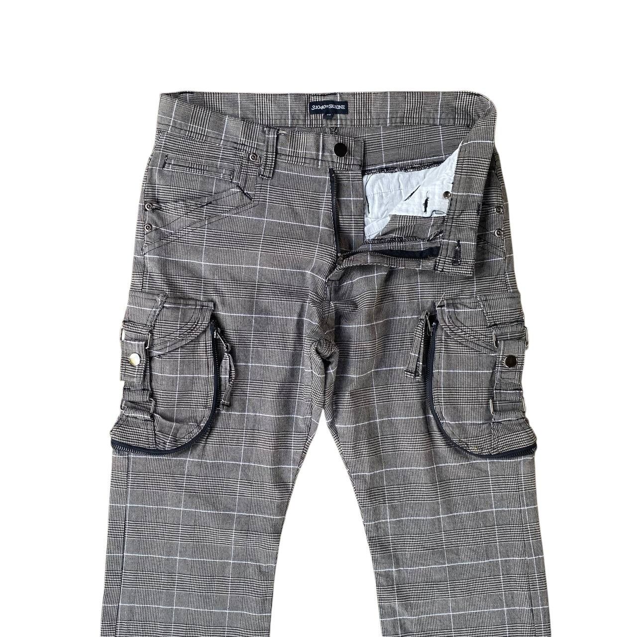 Japanese Brand PRISONER PANT CARGO SKKONE 31040 PIN STRIPE JAPANESE STYLE Size US 29 - 4 Thumbnail