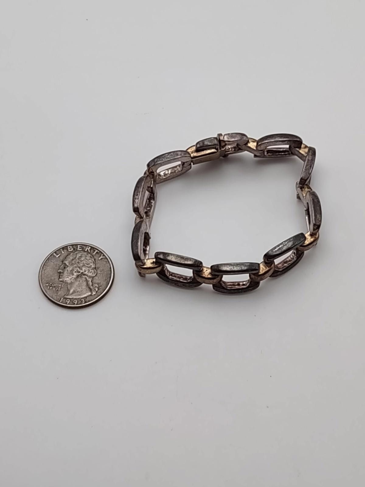 Vaz Rajan RAJ Sterling Silver Mixed Metal Link Bracelet Boho 21.7g Size ONE SIZE - 4 Thumbnail