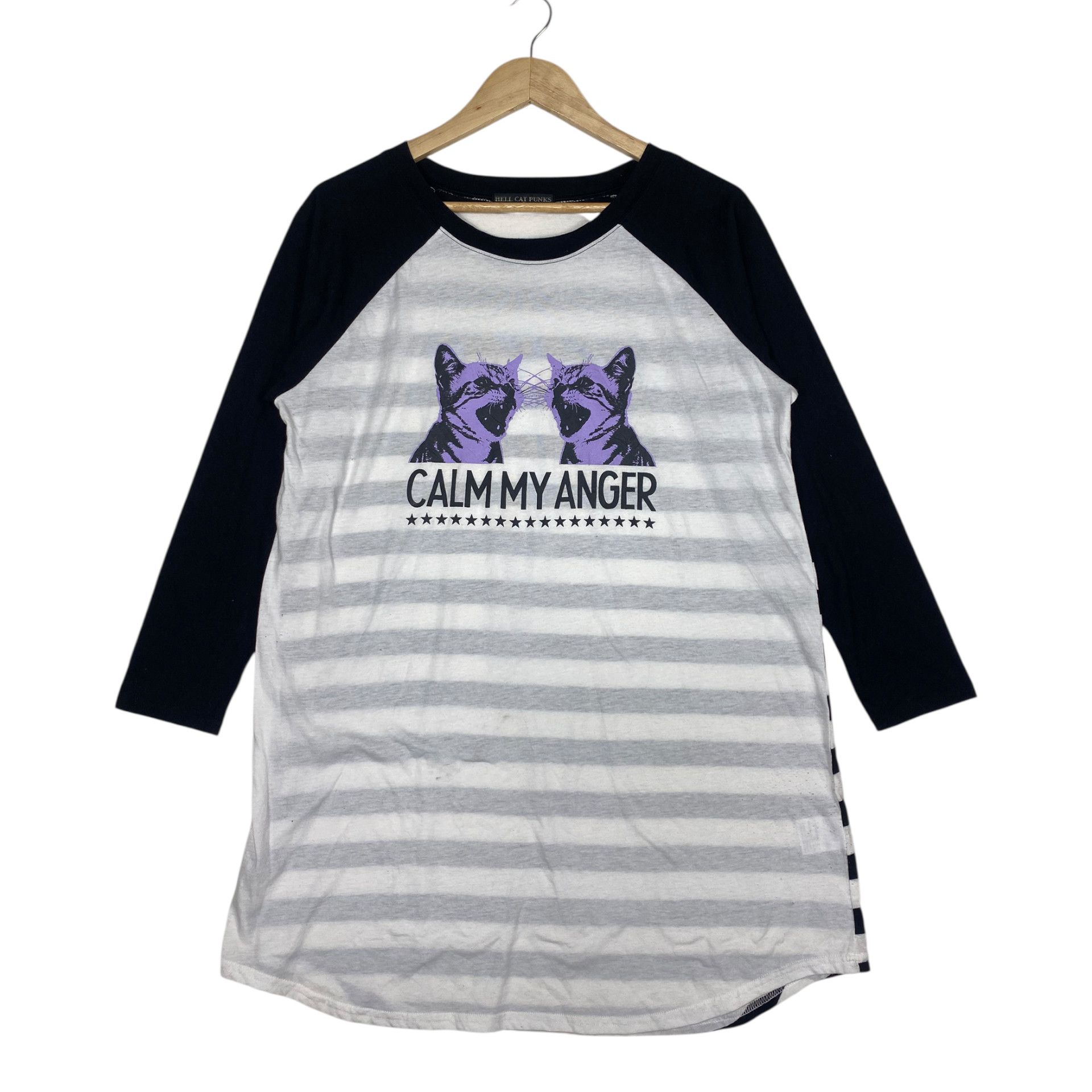 Hysteric Glamour 💥HELL CAT PUNK STRIPED LONGSLEEVE Size L / US 10 / IT 46 - 1 Thumbnail