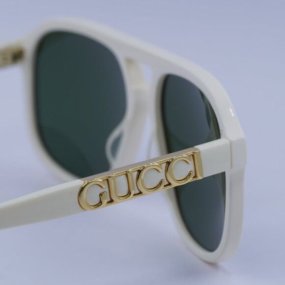 Gucci Gucci GG1188S 005 Sunglasses Ivory Aviator Frame, Green Size ONE SIZE - 6 Thumbnail
