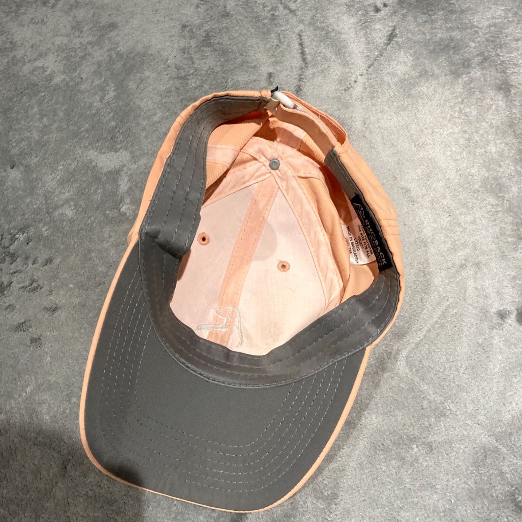 Logo 7 Rhoback The Poly Activewear Logo Canvas Baseball Hat Cap Discontinued Peach Adjustable Unisex Adults Summer Winter Spring Fall Size ONE SIZE - 6 Thumbnail