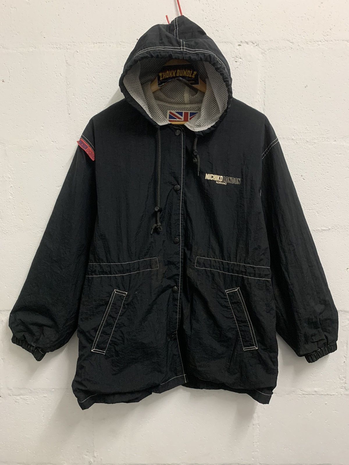 Vintage Michiko London Koshini Windbreaker Buttom Up Hoodie