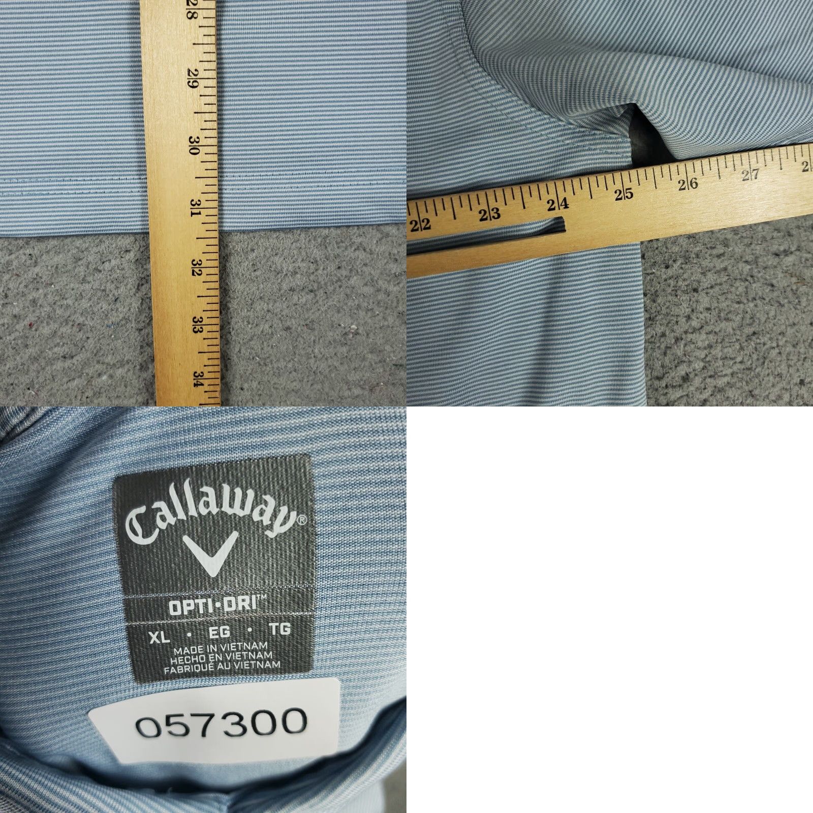 Callaway Callaway Polo Shirt Mens Size XL Blue Striped Opti Dri Fit Golf Short Sleeve Size US XL / EU 56 / 4 - 8 Thumbnail