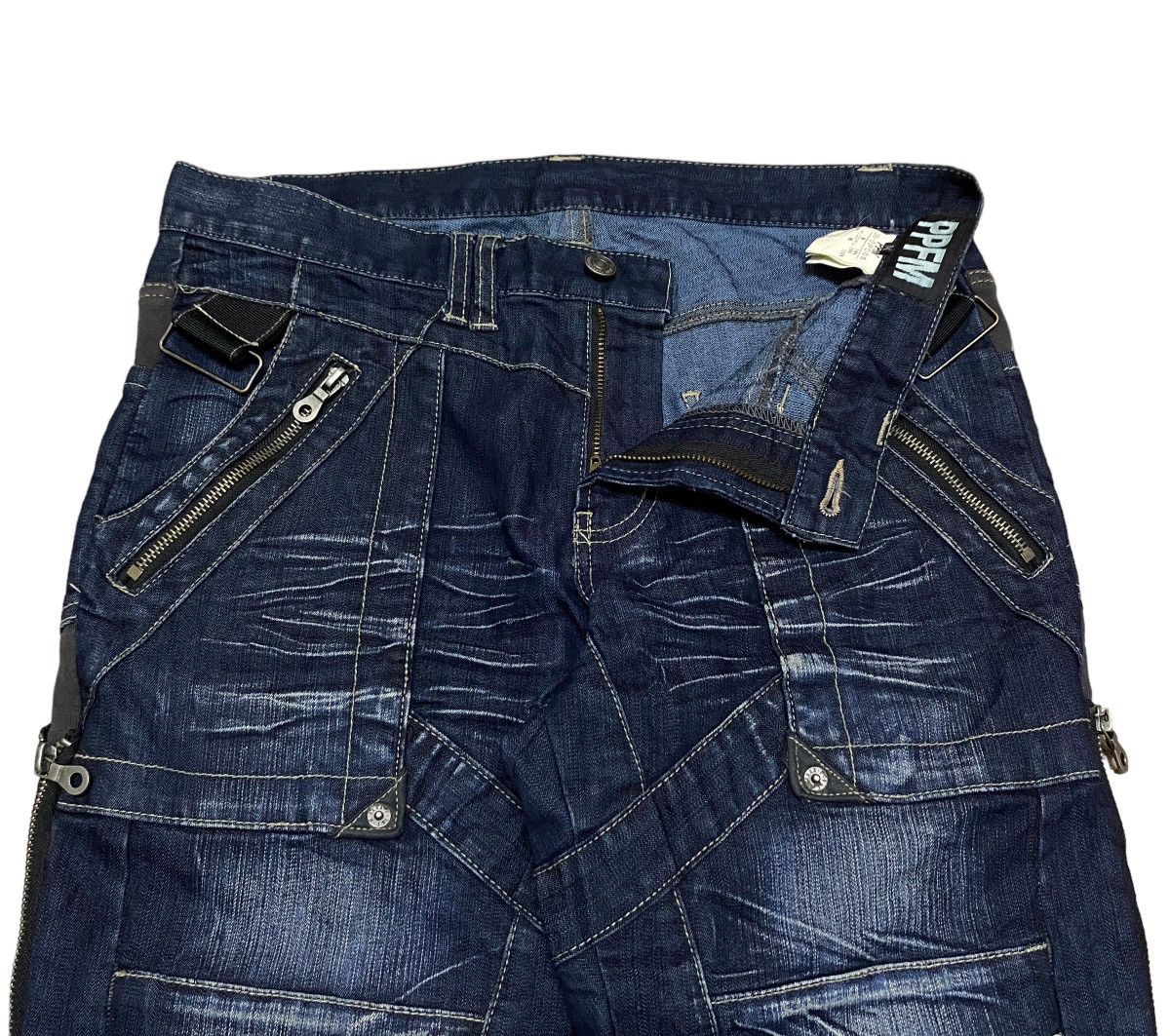 14th Addiction × Le Grande Bleu (L.G.B.) × PPFM Very Rare Vintage Japanese Brand PPFM Tactical Jeans 2000s Size US 32 / EU 48 - 6 Thumbnail