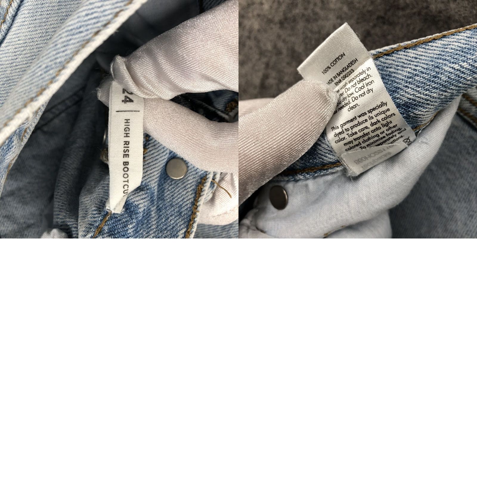 Pacsun Pacsun High Rise Bootcut Jeans Womens Size 24 Light Wash Blue Split Hem Size 42" / US 20 - 9 Thumbnail