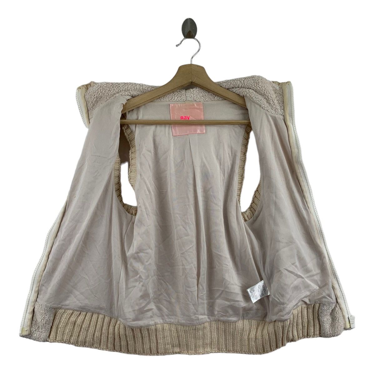 Other RAY BEAMS Deep Pile Sherpa Cream Sleeveless Hoodie Size US S / EU 44-46 / 1 - 5 Thumbnail